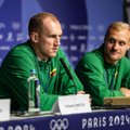Lietuvos vyrų trijulių krepšinio rinktinės spaudos konferencija 