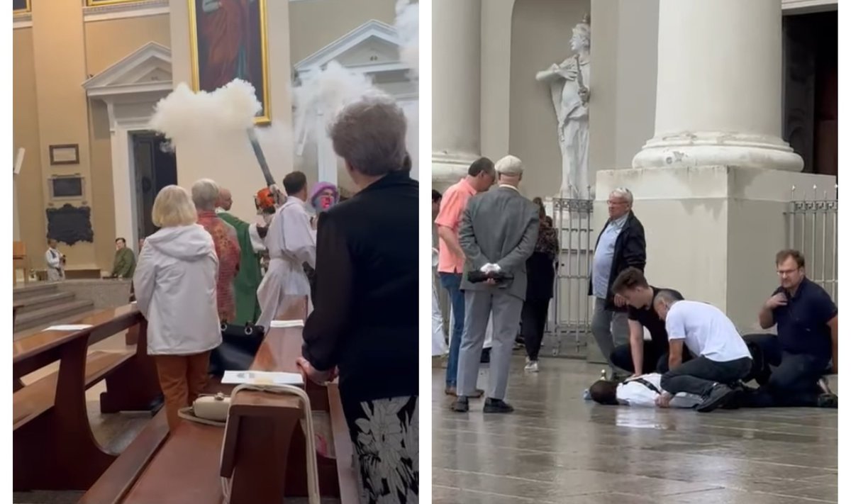 Protestas Vilniaus arkikatedroje