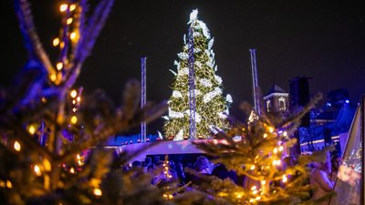 Kalėdų eglutės įžiebimo ceremonija Kaune 2023 m.