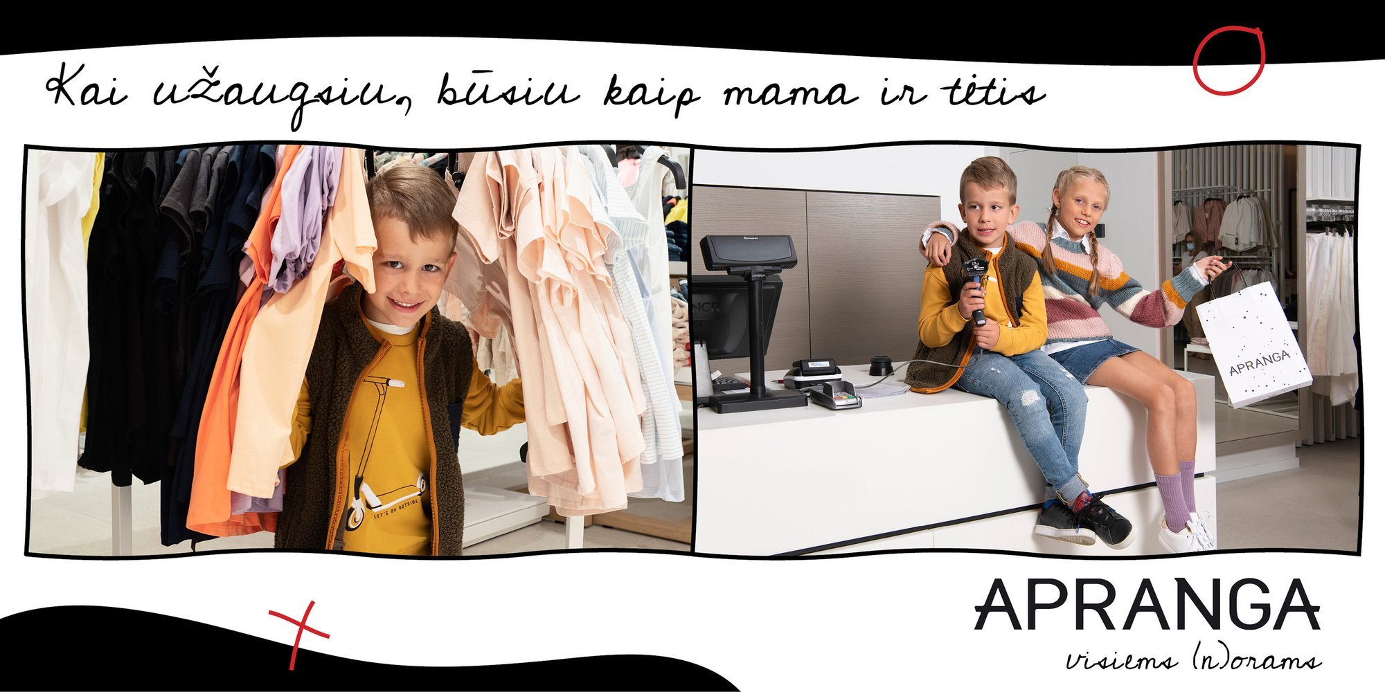 „Aprangos“ grupės reklamose – į mamų ir tėčių darbus įsijautę vaikai ...