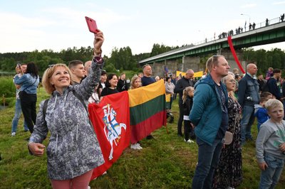 Tautiška giesmė aidėjo Merkio ir Nemuno santakoje