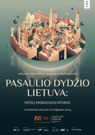 Parodos „Pasaulio dydžio Lietuva mūsų migracijos istorija“ sklaidos vizualinis identitetas