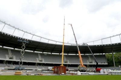 Statybos darbai Kauno S. Dariaus ir S. Girėno stadione