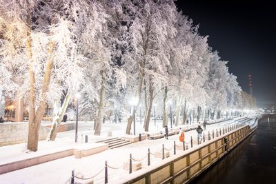 Kalėdiškai pasipuošusi Klaipėda