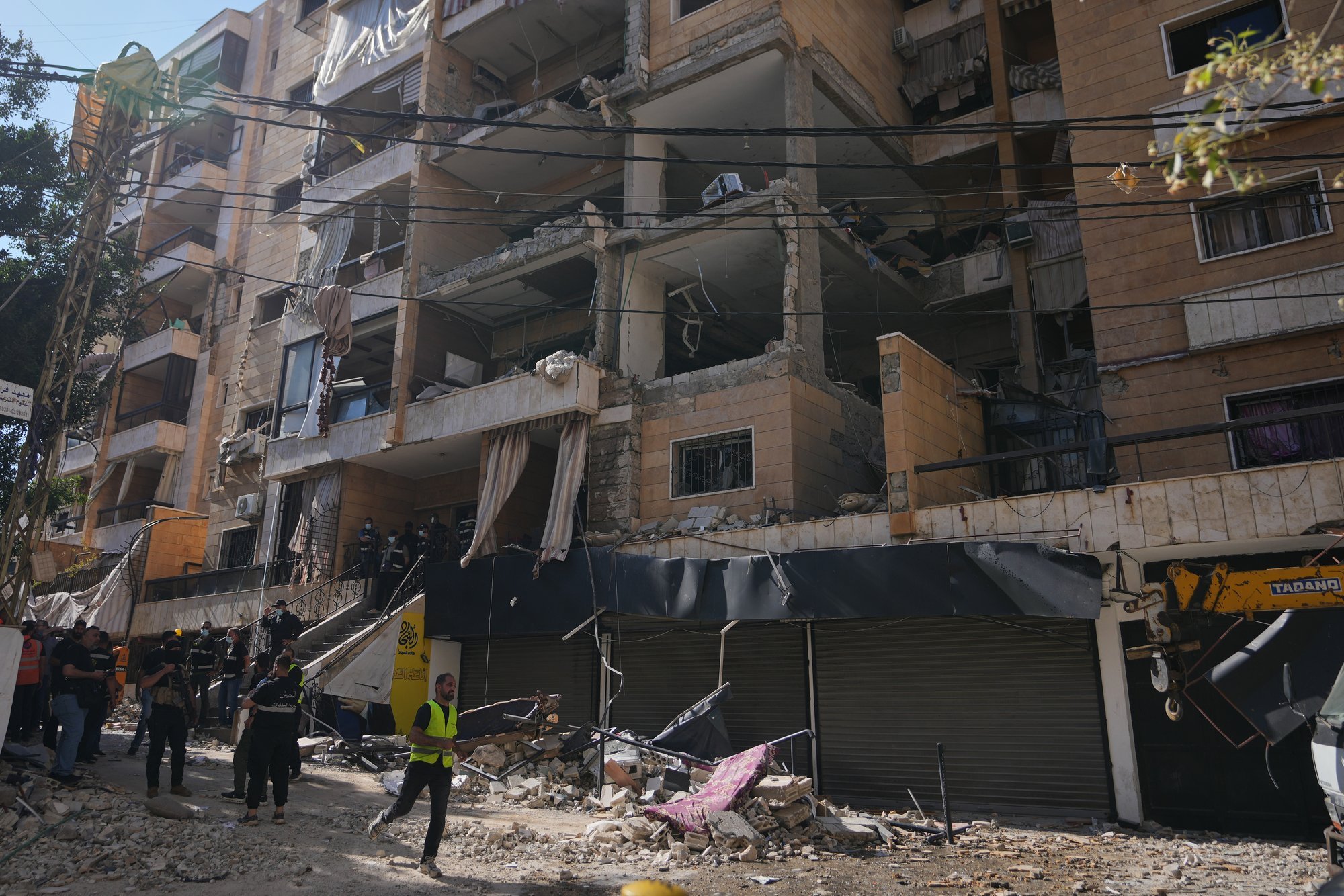 Israeli military strikes southern Beirut suburbs