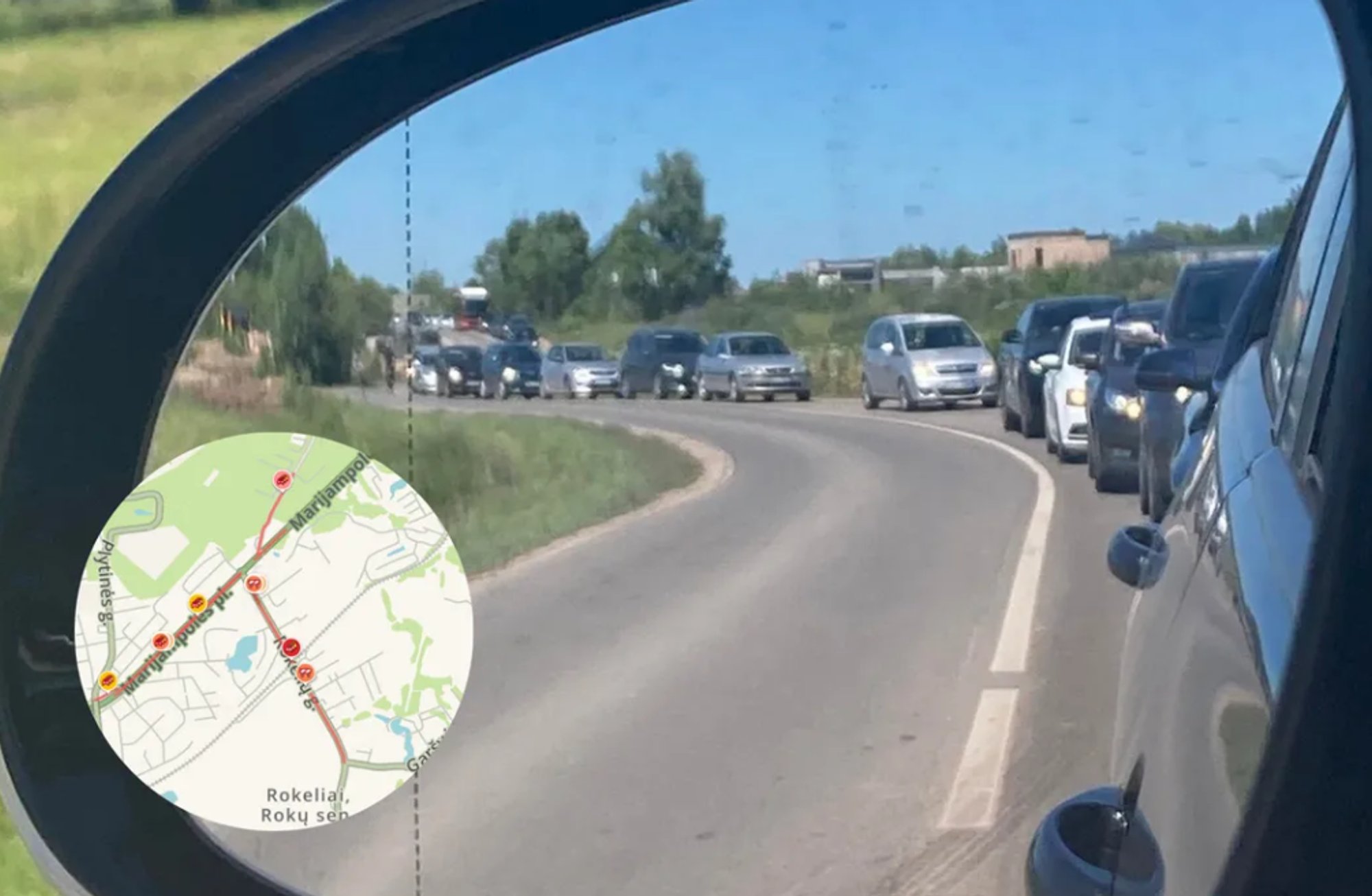 Traffic chaos near Kaunas swimming spots as Rokeliai crossing becomes gridlocked