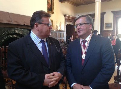 Linas Linkevičius, Bronisław Komorowski