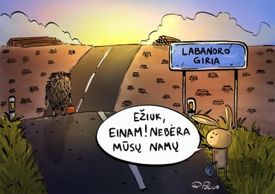 Rimo Pociaus karikatūra