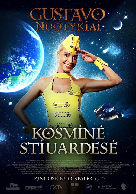 Kosminė stiuardesė filme "Gustavo nuotykiai"