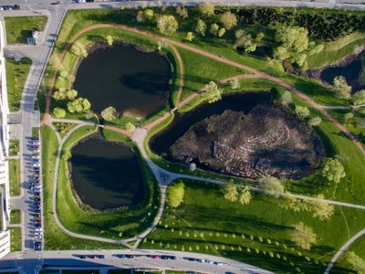 Ozo (keturių tvenkinių) parkas iš paukščio skrydžio