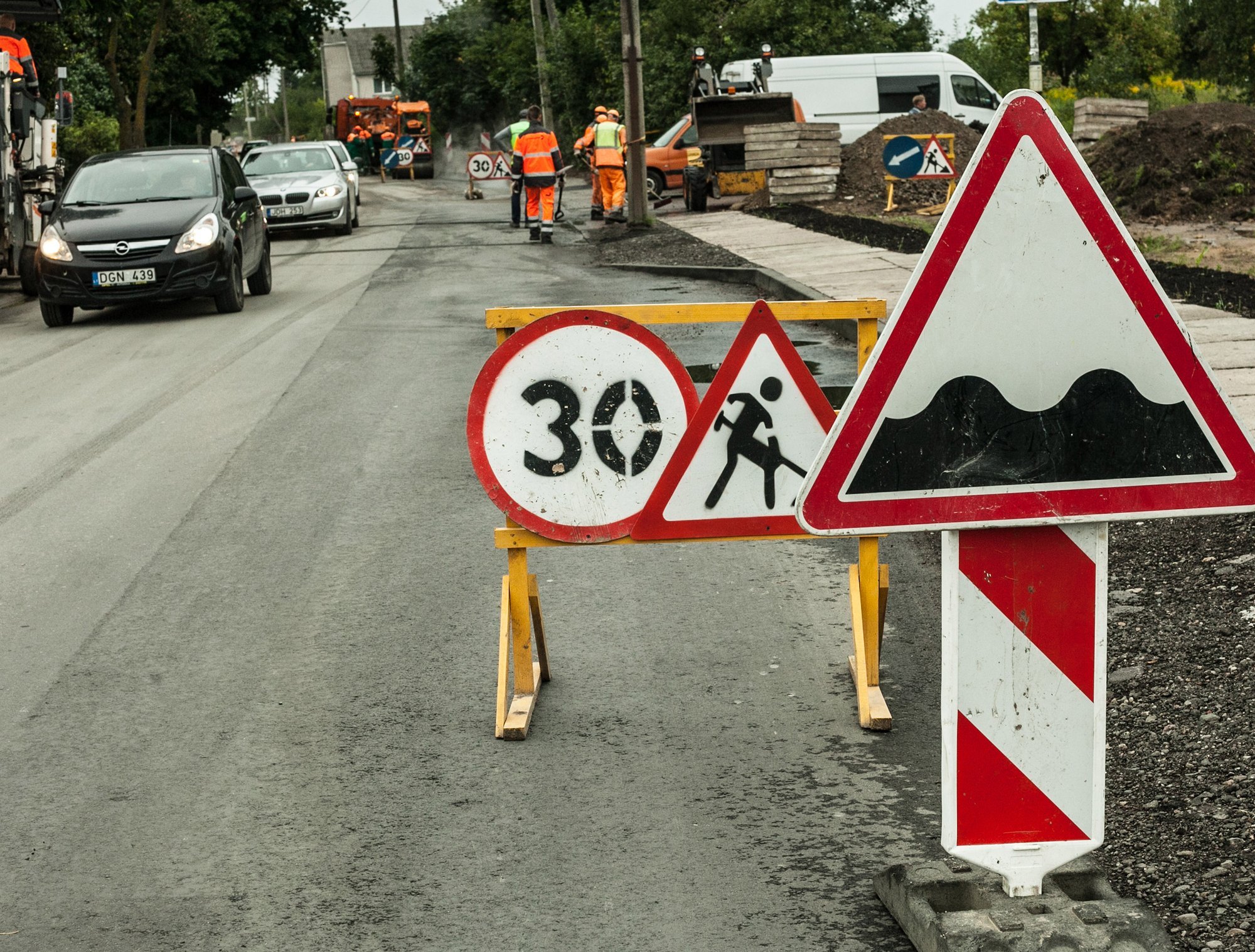 Road Repair Work Begins on Vilnius–Kaunas–Klaipėda Highway Near Elektrėnai