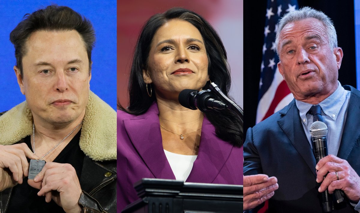 Elonas Muskas, Tulsi Gabbard, Robertas F. Kennedy