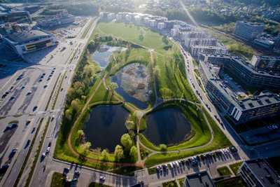 Ozo (keturių tvenkinių) parkas iš paukščio skrydžio