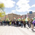 Profsąjungų atstovai surengė tradicines Gegužės 1-osios eitynes: ragina kovoti už demokratiją darbe ir pasaulyje