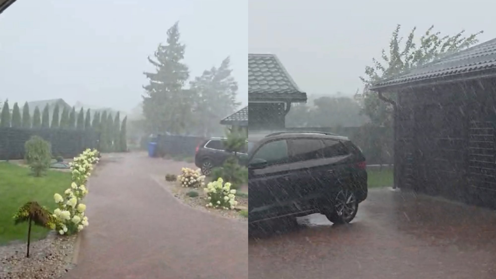 Heavy rain and thunderstorms lash Joniškis as changeable weekend weather looms