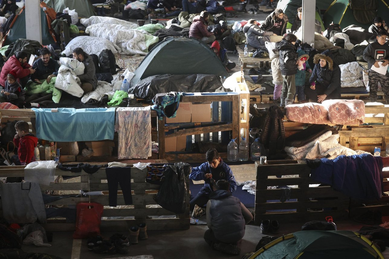Migrantai Baltarusijoje