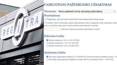 Moteris pasipiktino „Regitros“ paslaugų įkainiais: tai yra valstybinės įmonės pasipinigavimas