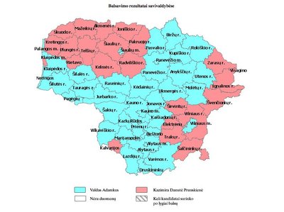 2004 m. prezidento rinkimų II turo rezultatų žemėlapis