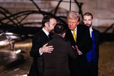 Emmanuelis Macronas, Donaldas Trumpas, Volodymyras Zelenskis