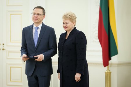 Modestas Naudžius ir Dalia Grybauskaitė