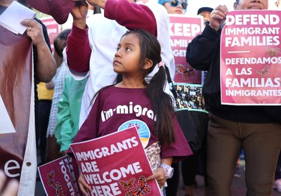 Protestas Los Andžele prieš Trumpo deportacijos planus