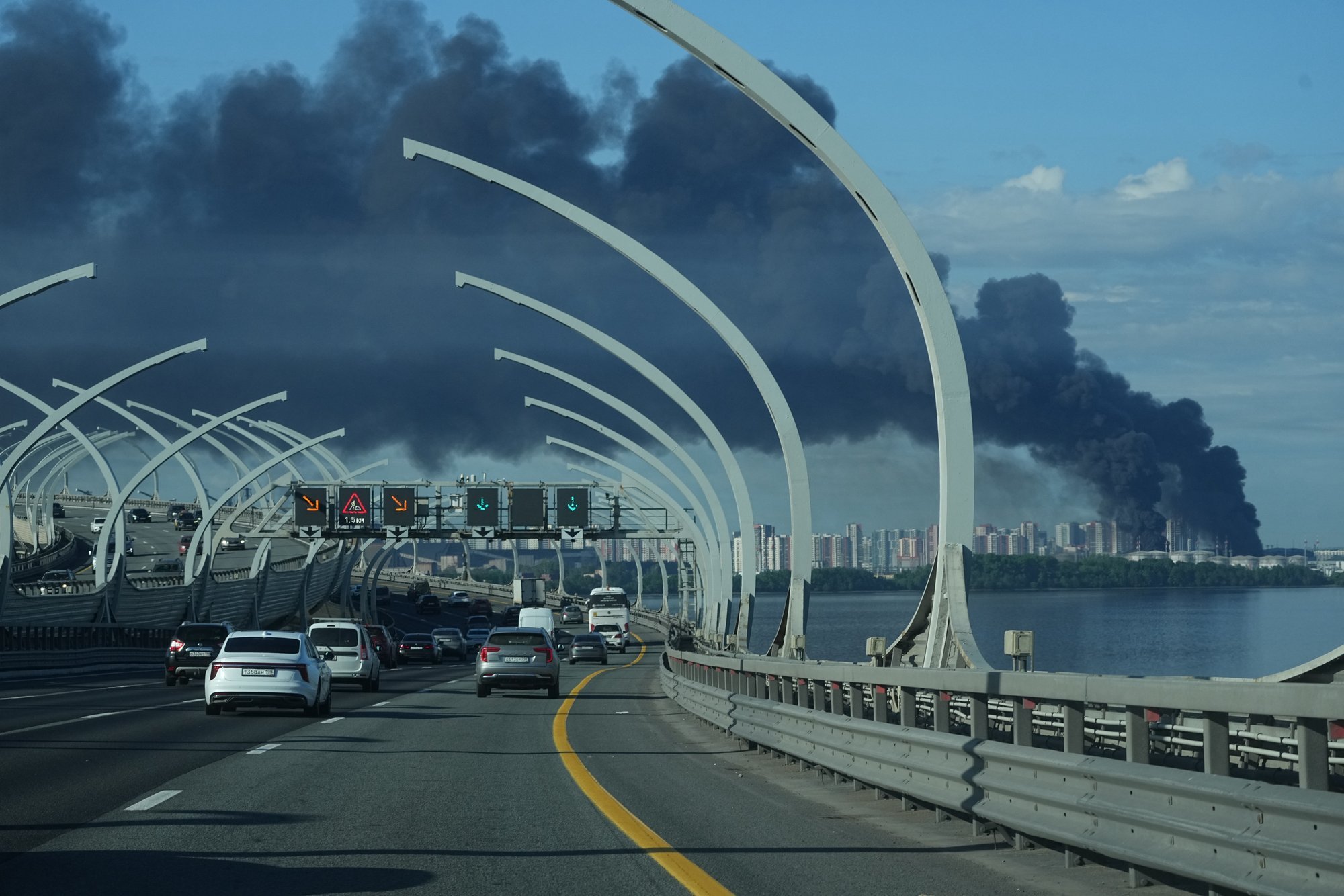 Ukraine claims drone strikes hit St. Petersburg oil terminal, military base
