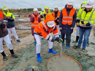 Naujo „Mars Lietuva“ pastato statybvietėje įleista simbolinė kapsulė