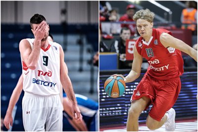 Mantas Kalnietis (kairėje), Mindaugas Kuzminskas (Foto: VTB lyga)