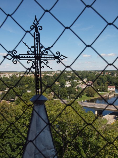 Šv. Mato evangelisto bažnyčia. Šiaurinės miesto dalies panoraminis vaizdas nuo apžvalgos aikštelės. Anykščių TIC nuotr.