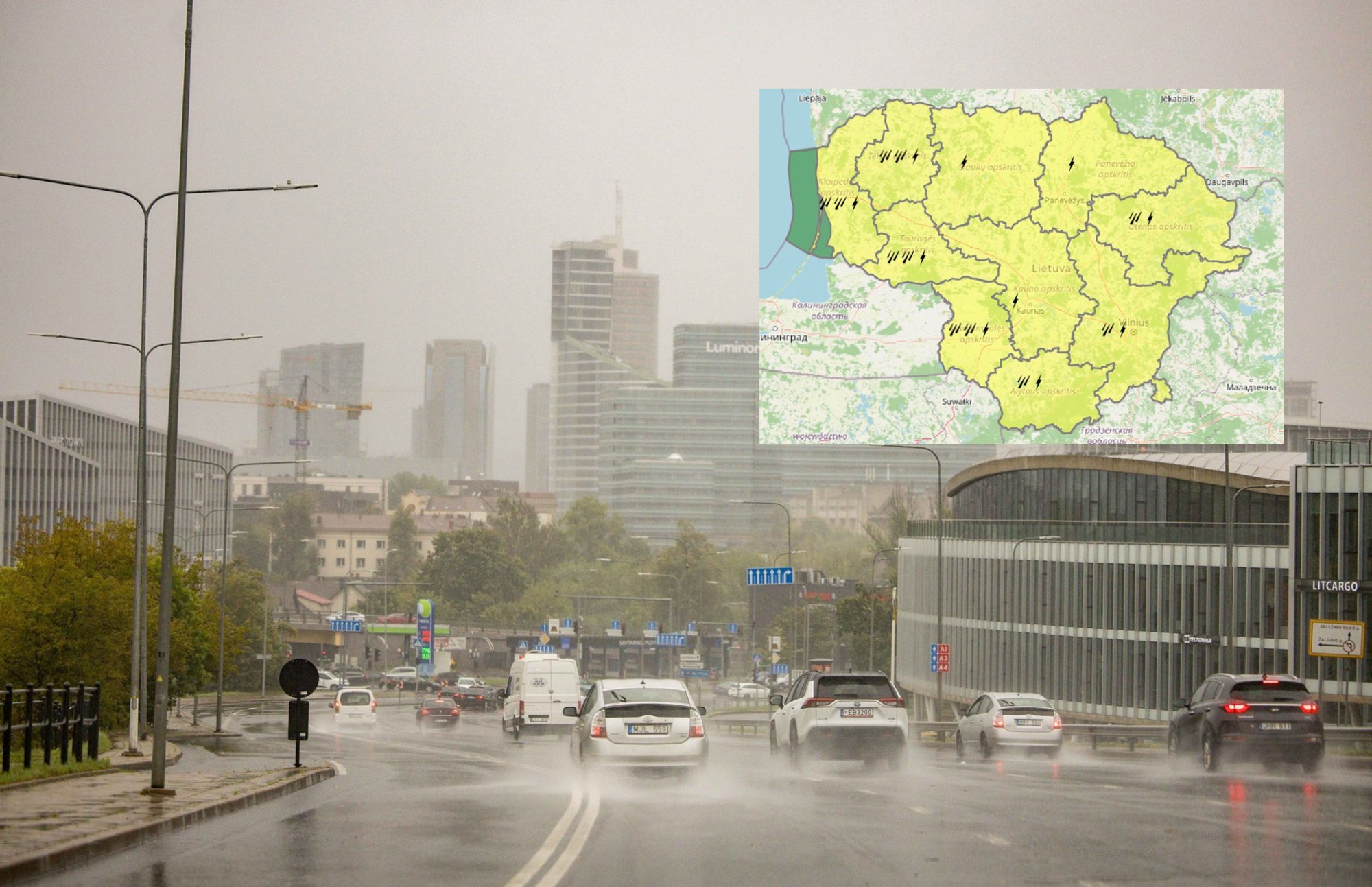 Meteorologists warn of approaching storms and heavy rain across Lithuania