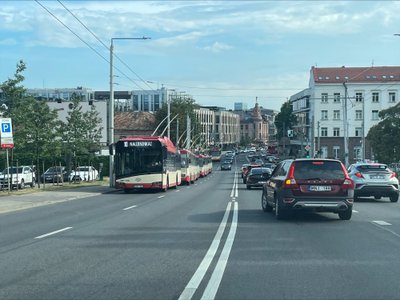 Sustojęs troleibusų eismas keliose Vilniaus gatvėse