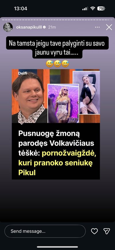 Oksana Pikul atsakė Gyčiui Volkavičiui