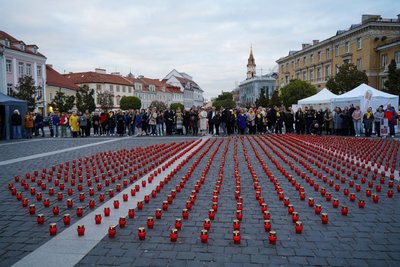 Organų donorų pagerbimas Vilniaus Rotušės aikštėje