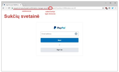 Netikra „Paypal“ mėginanti mėgdžioti svetainė 