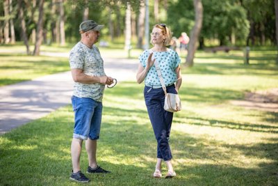 Kraštovaizdžio architektė Dovilė Ivanauskienė ir arboristas Renaldas Žilinskas