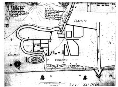 Šventosios planas sudarytas apie 1685-1686 m. su naujo uosto projektu