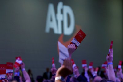 AfD partijos suvažiavimas Augsburge