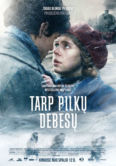 Filmo "Tarp pilku debesų" plakatas