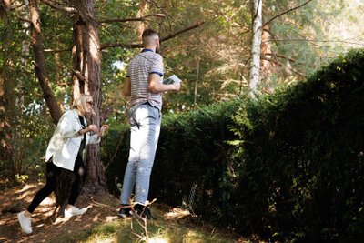 Tomas Janonis ir Kristina Pocytė-Medutė Pavilnių regioniniame parke