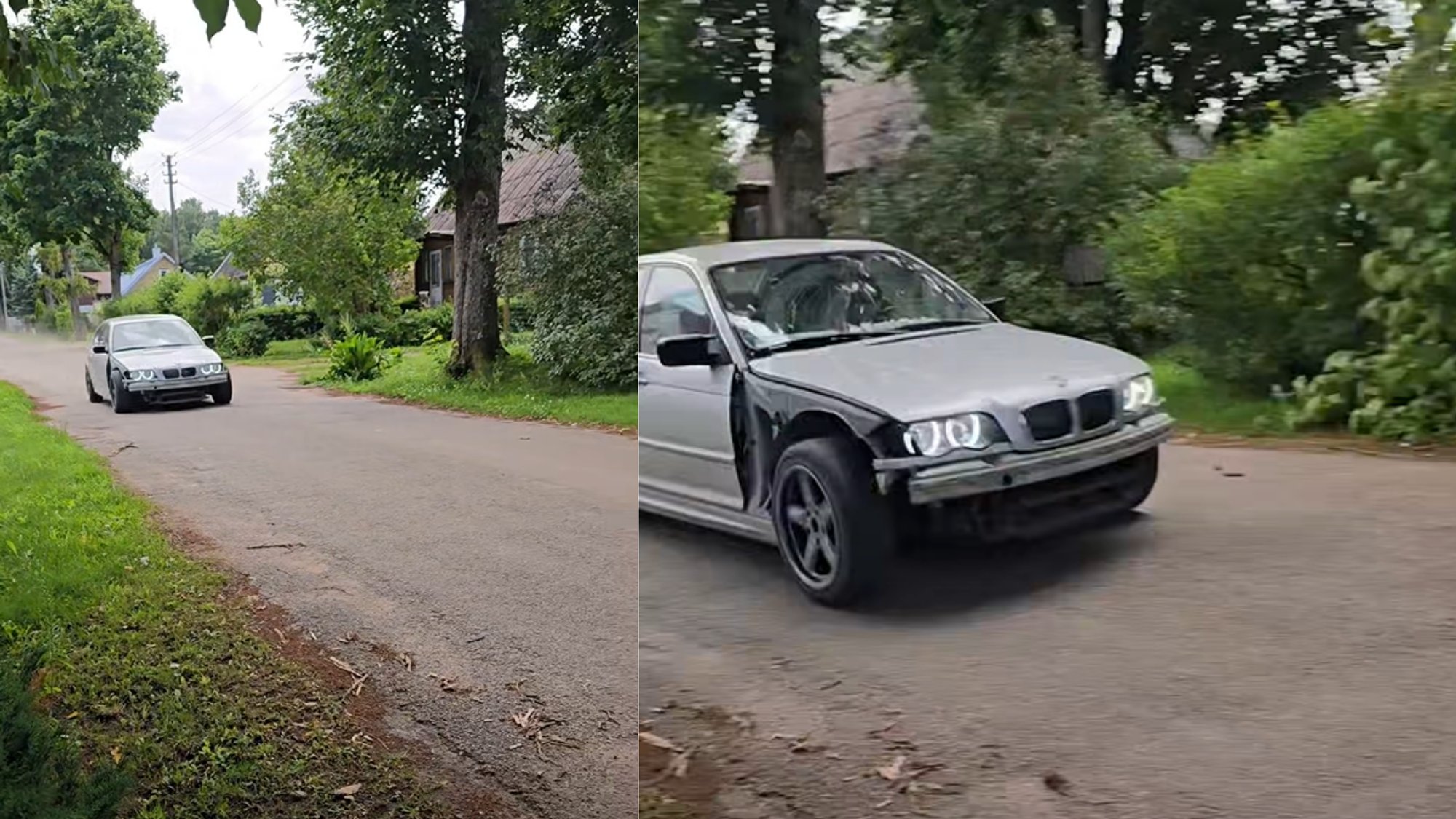 Man in BMW terrorizes Lithuanian village with high-speed driving