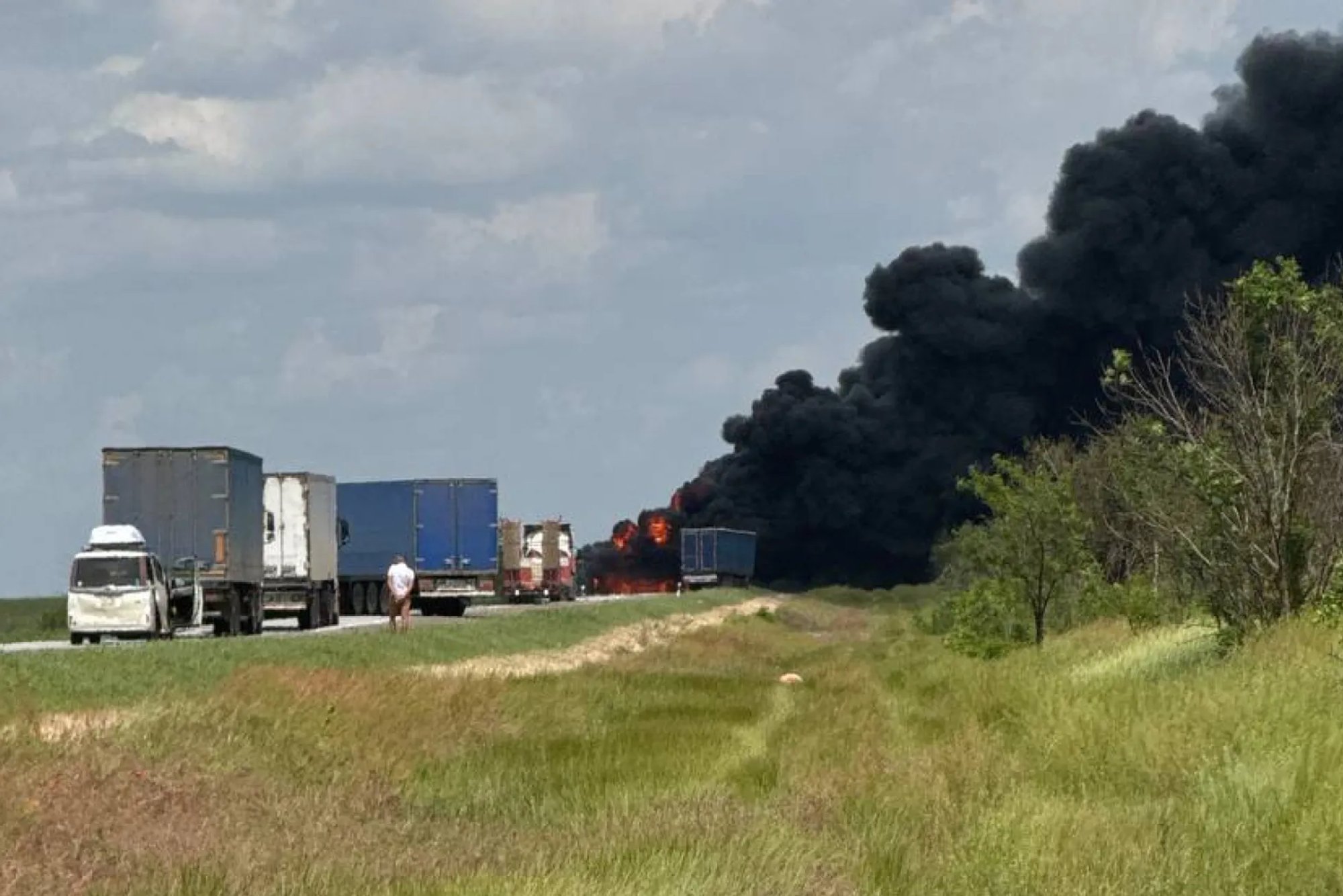 Ukraine drones turn key Russia-Crimea highway into 'hell' for trucks