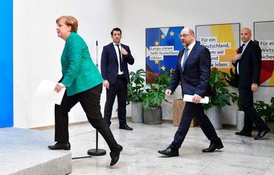 Angela Merkel, Martinas Schulzas