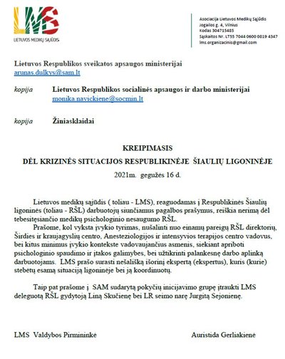 LMS kreipimasis