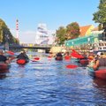 Nemokami baidarių irklavimo užsiėmimai sulaukė didžiulio vaikų susidomėjimo