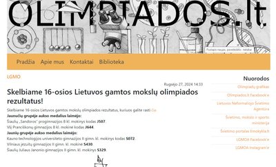 Olimpiados.lt tinklapio fotokopija