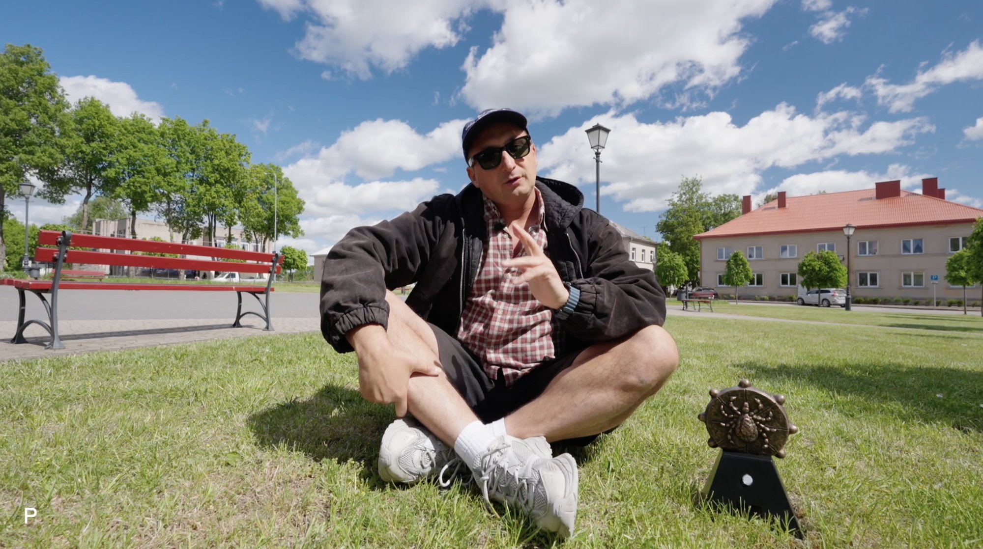 Unusual Tick Sculpture Joins Lithuanian Travel Journalist on Summer Tour