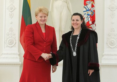 Prezidentė Dalia Grybauskaitė ir teisėja Judita Sungailaitė