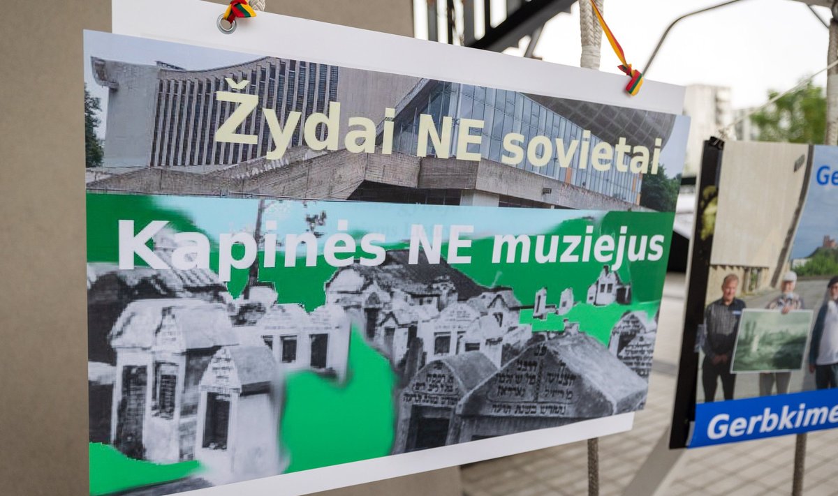 Protesto mitingas dėl Šnipiškių senųjų žydų kapinių nutarimo