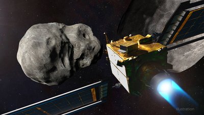 NASA misijos DART metu į asteroidų sistemą Didymos ir Dimorphos trenksis erdvėlaivis.