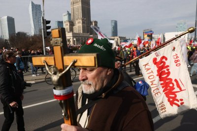 Ūkininkų protestas Varšuvoje